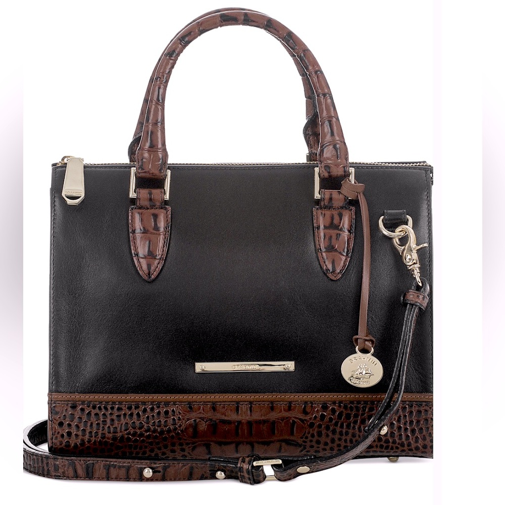 Brahmin Tuscan Tri-Texture Anywhere Convertible Satchel EUC